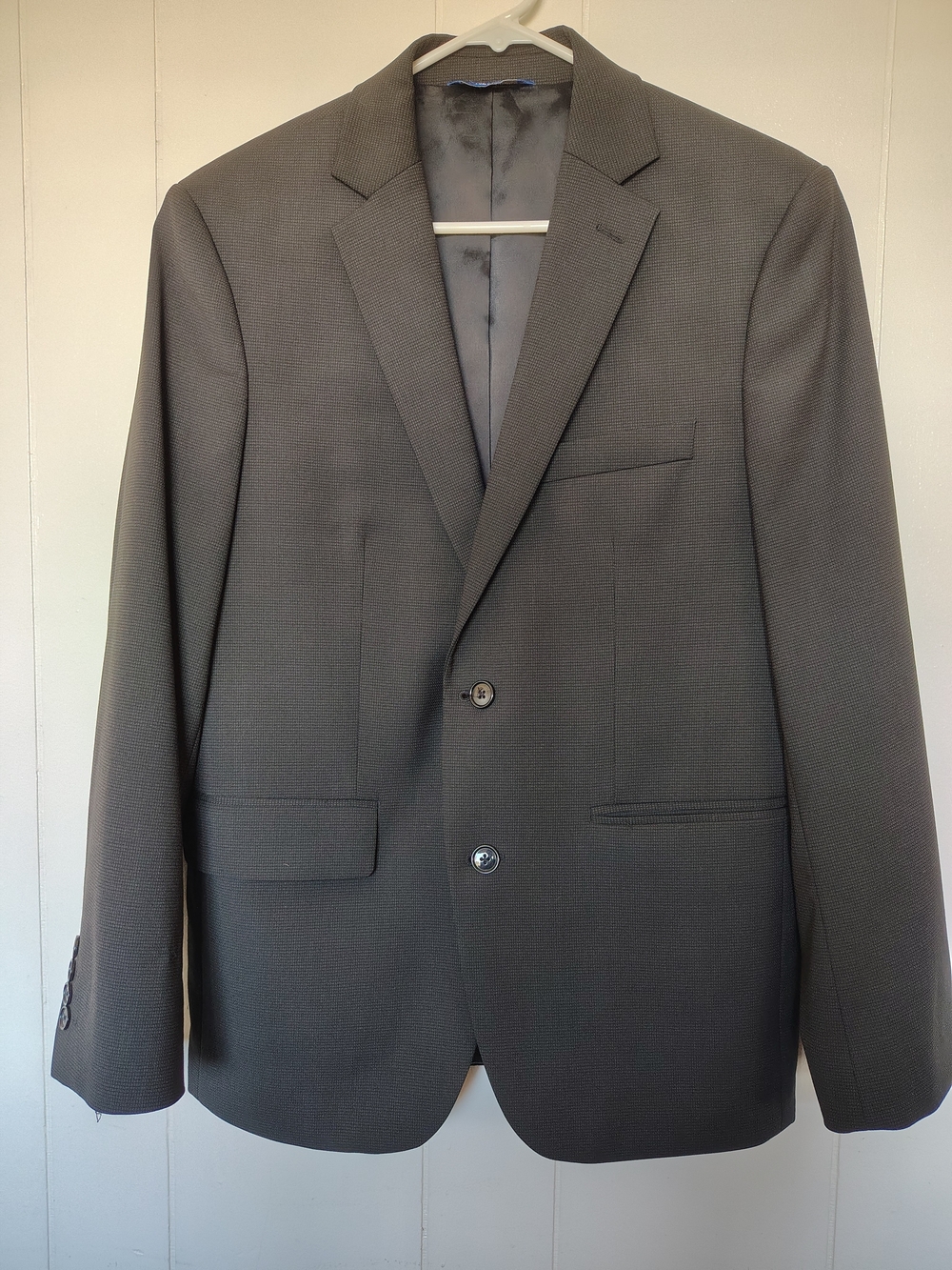 Men's Black Two-Button Suit Blazer Size 38S.